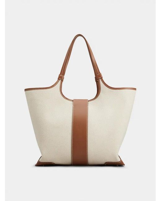 Roger Vivier Natural Viv' Choc Tote Bag
