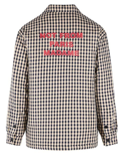 Drole de Monsieur Black Checkered Shirt for men