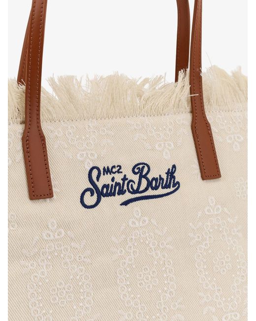 Mc2 Saint Barth Natural Shoulder Bag Canvas