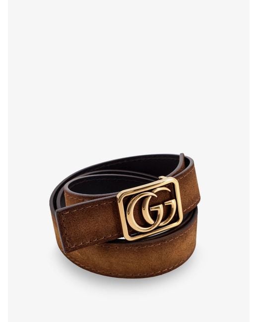 Gucci White Reversible Leather Belt for men