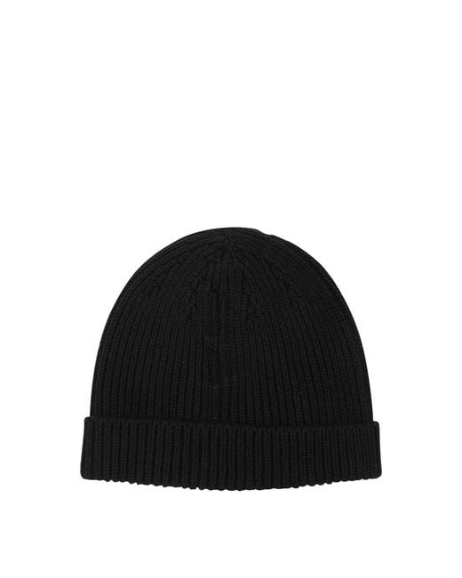 Rick Owens Black Cashmere Beanie for men