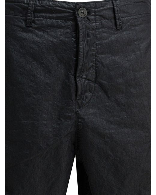 Stone Island Black Wide Fit Cargo Shorts for men