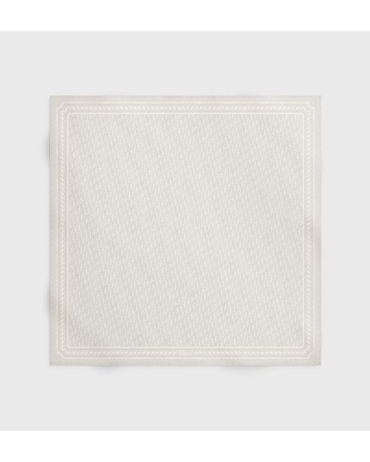 Dior White Silk And Wool Blend Oblique Scarf