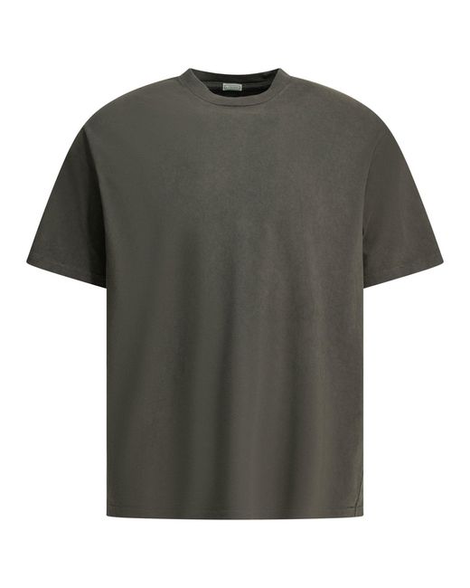 A.PRESSE Green "Vintage" Crewneck T-Shirt for men