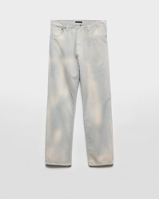Prada Gray Corduroy Jeans Light for men