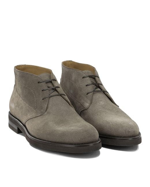 Ferragamo Brown "Settimo" Lace-Up Ankle Boots for men
