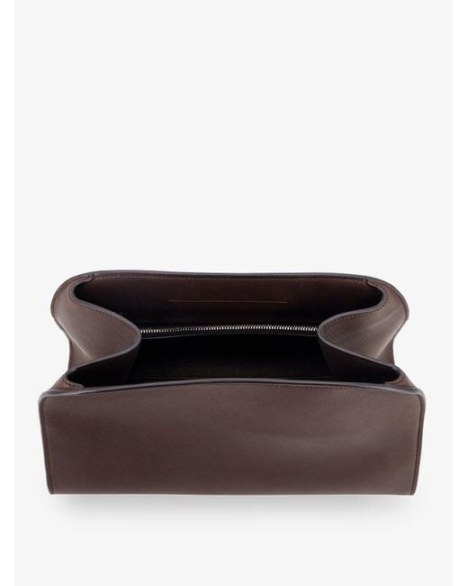 The Row Brown Peggy Leather Handbag