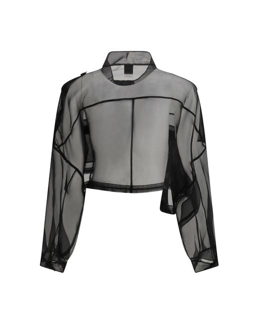 Pinko Black Cropped Jacket Silk