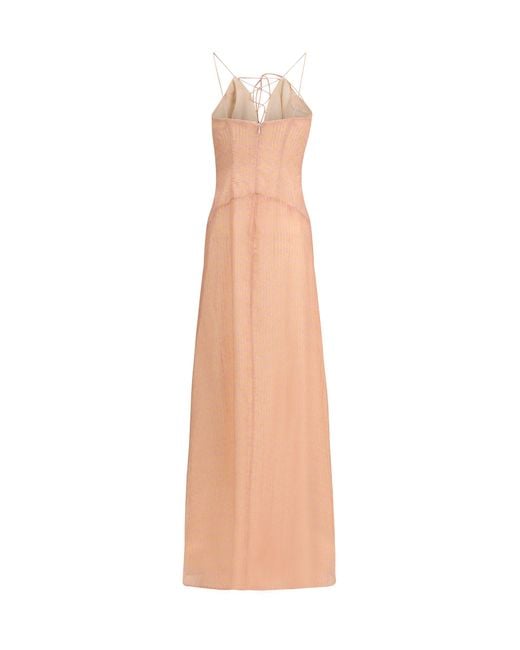 Kristina Ti White Long Silk Dress Charlene Amnesia