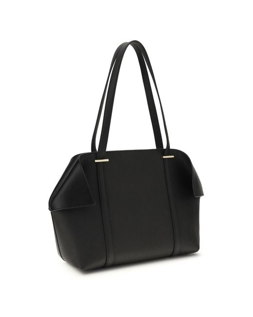 Ferragamo Black Leather Tote Bag