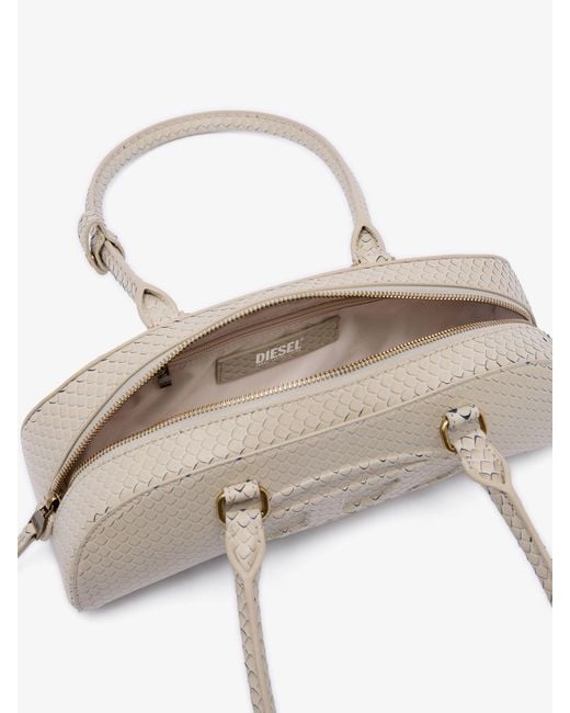 DIESEL Natural 1Dr Python-Effect Leather Shoulder Bag