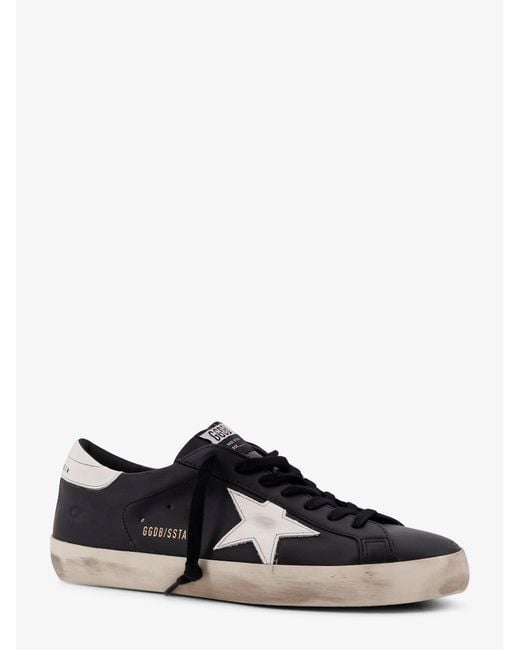 Golden Goose Deluxe Brand Black Deluxe Brand Super Star Leather Sneakers for men
