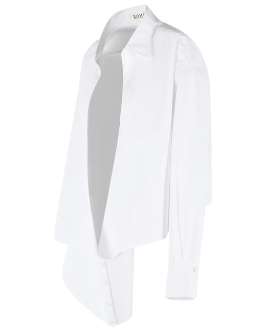 Rohe White Wrap Cotton Shirt