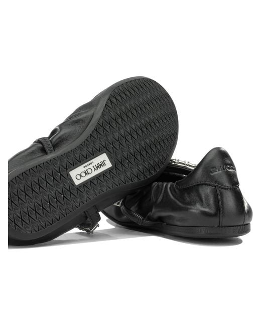 Jimmy Choo Black Jade Classic Ballet Flats