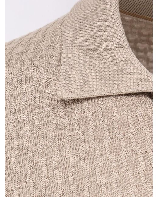 Boss Natural Silk Sweater With All-Over Processing for men