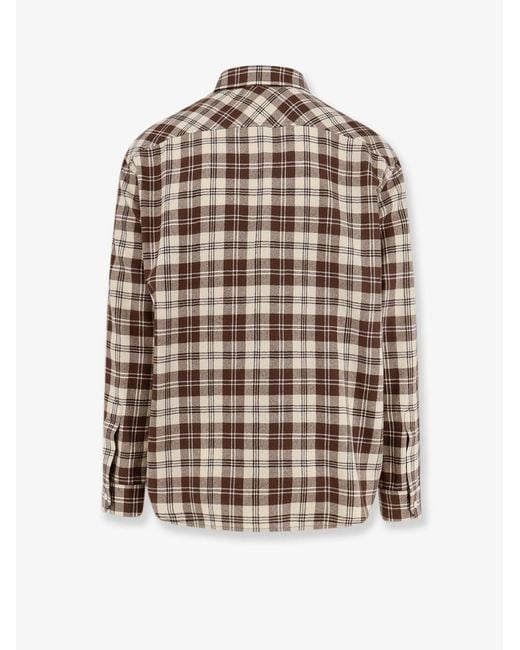 Céline White Madras Wool Shirt for men