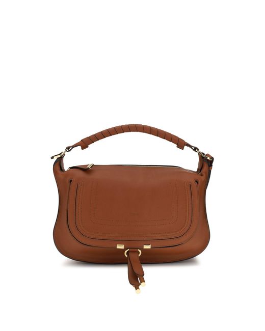 Chloé Brown Chloã Marcie Small Shoulder Bag