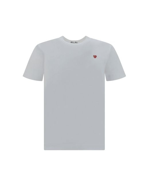 COMME DES GARÇONS PLAY Gray Cotton T-Shirt for men