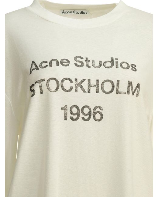 Acne White Organic Cotton Hemp T-Shirt