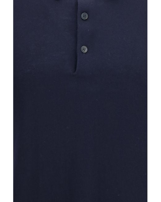 Premiata Blue Polo Shirt Cotton for men