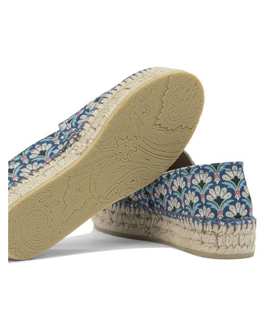 Etro Blue Cotton Espadrilles