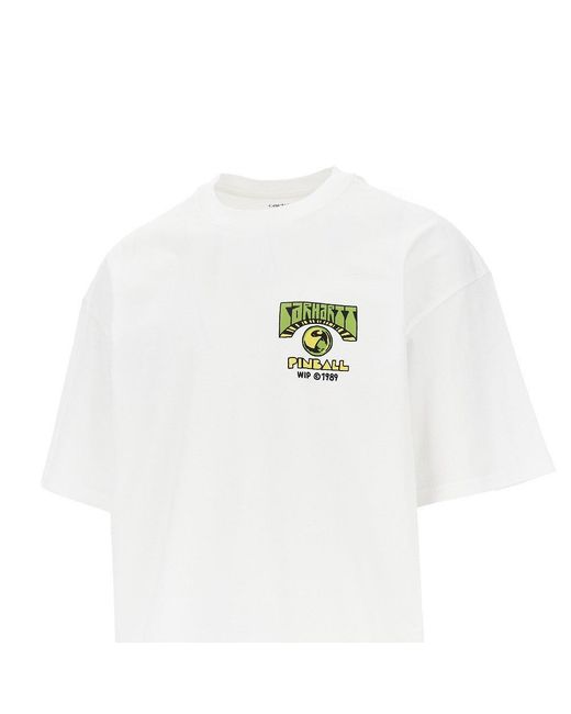 Carhartt White 'Pinball' Print T-Shirt for men