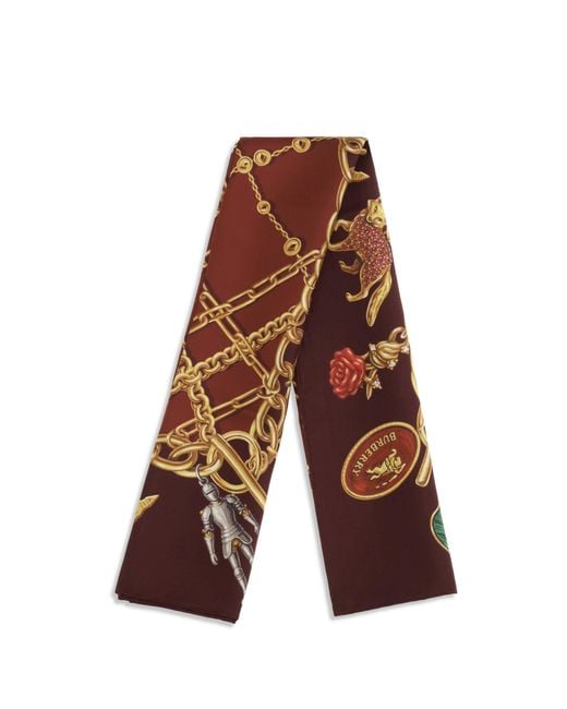 Burberry Brown Silk Scarf