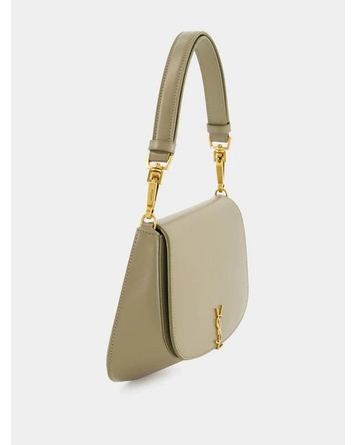 Saint Laurent White "Voltaire" Shoulder Bag Mini