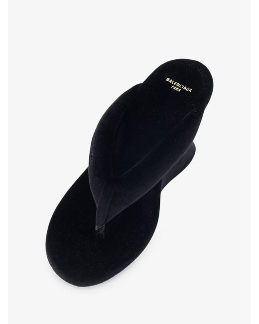 Balenciaga Blue Gaeta Velvet Sandals