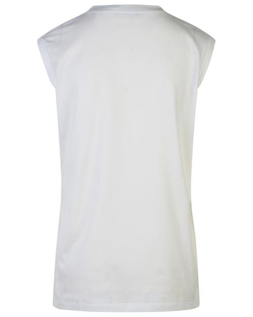 Balmain Gray Cotton Tank Top