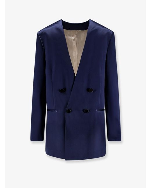 Women's Blue Satin Blazer