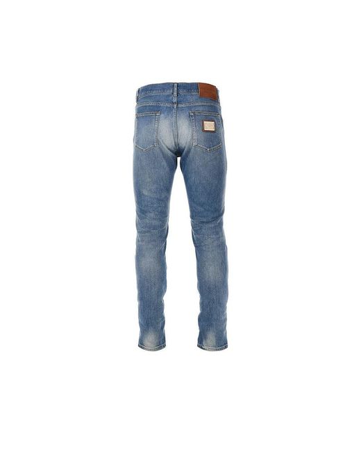 Dolce & Gabbana Blue Dolce&Gabbana Stretch Denim Slim Fit Jeans for men