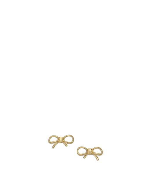 Women's Metallic Brass Earrings With Bow