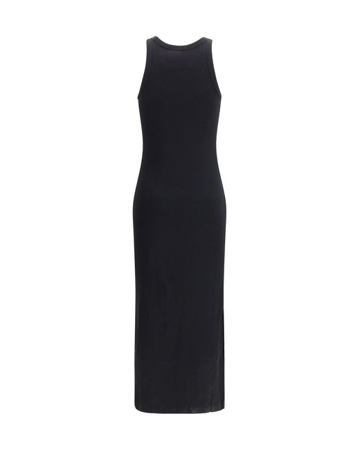 Maison Kitsuné Blue Ribbed Tank Dress