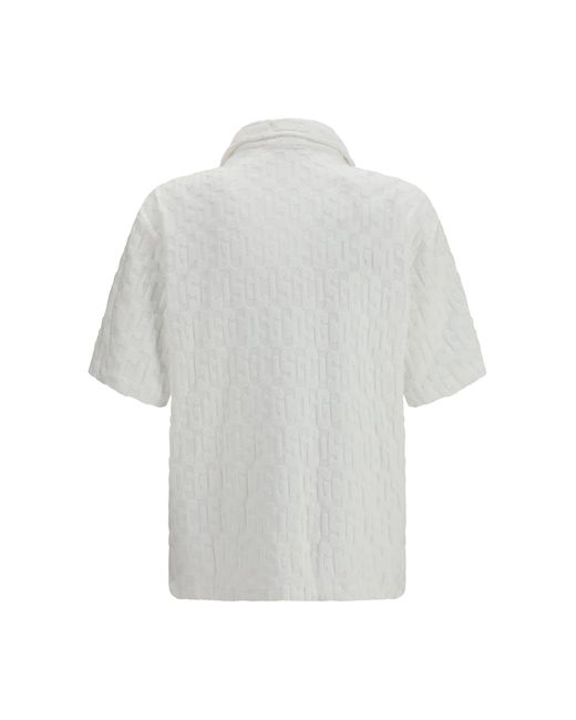 Gcds White Monogram Terry Shirt Optic for men