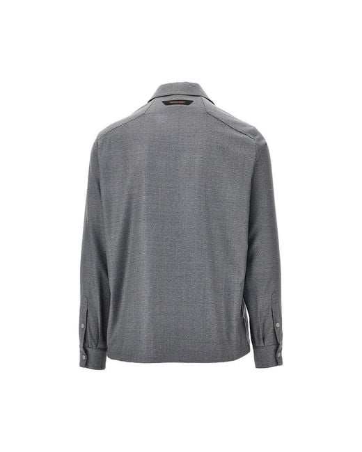 Sease Gray 'New Gate' Wool Shirt for men
