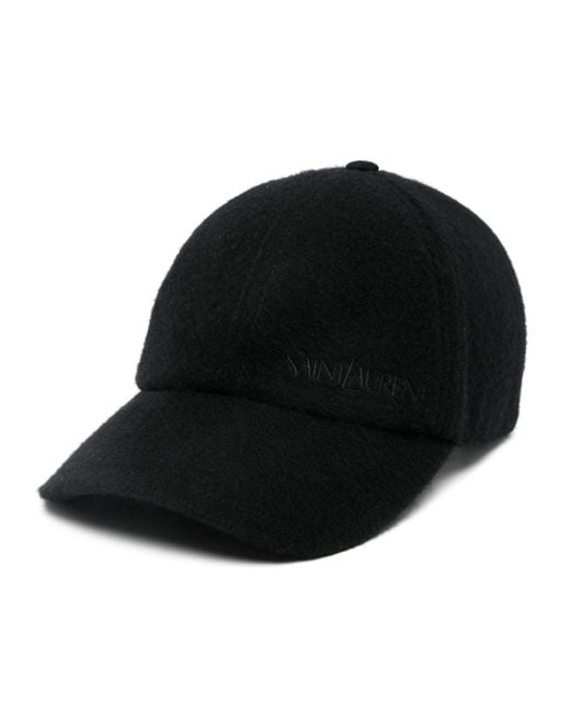 Saint Laurent Black Vintage Trucker Hat for men