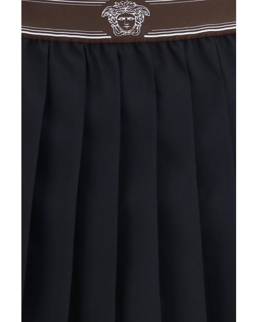 Versace Blue Medusa '95 Pleated Skirt