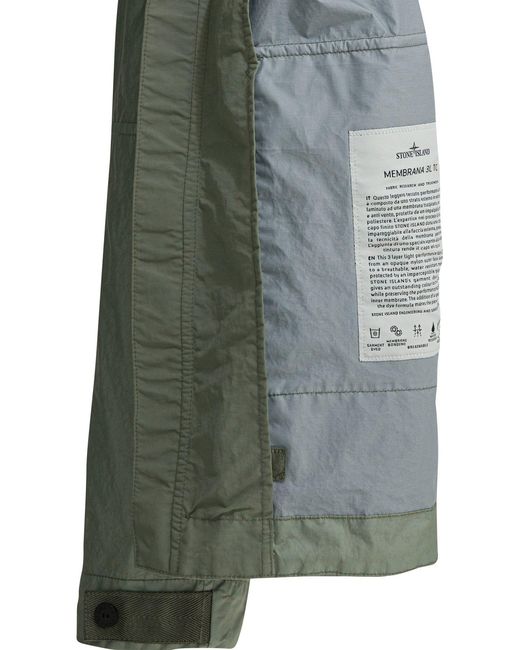 Stone Island Green Membrane 3L Tc Technical Jacket for men