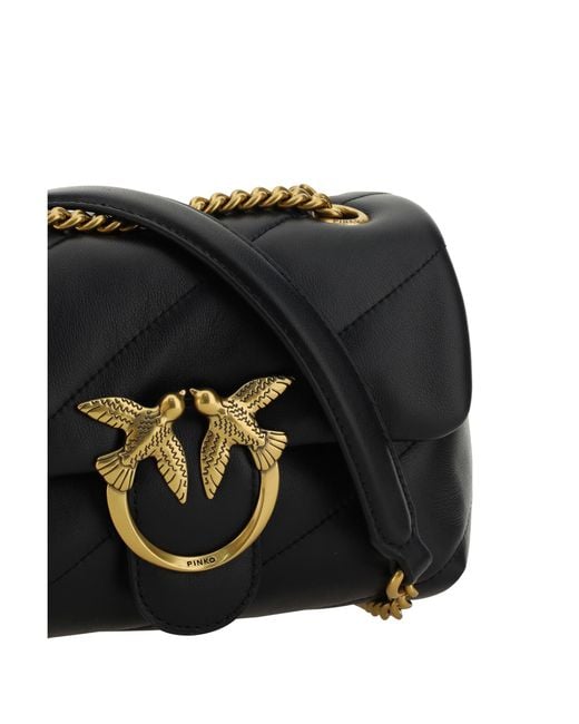 Pinko Black Shoulder Bag Love Mini Puff