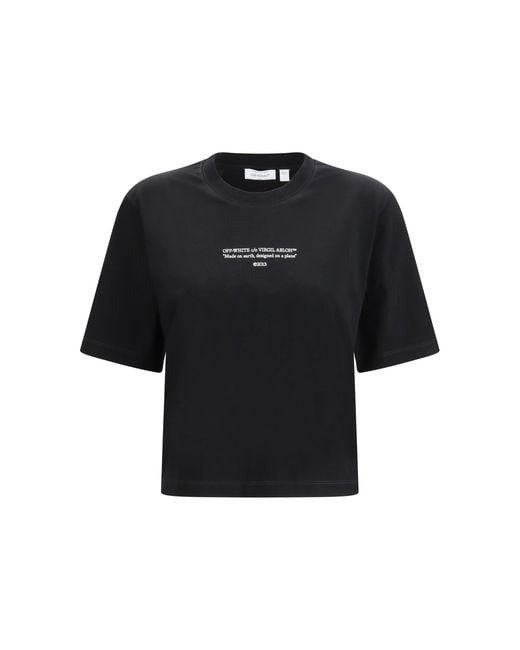 Off-White c/o Virgil Abloh Black Made On Earth, Designed On A Plane T-Shirt