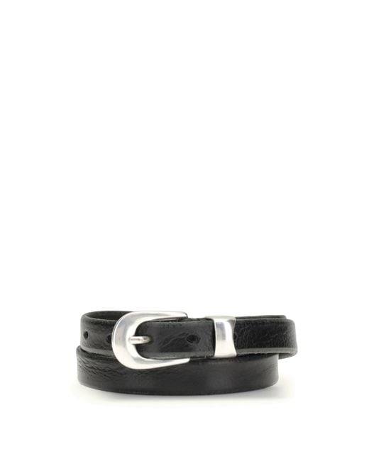 Our Legacy White Leather Belt for men