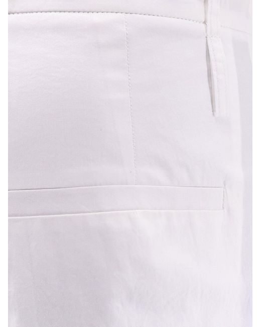 Alysi White Cotton Trousers