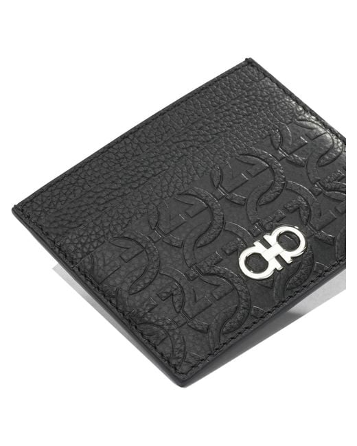 Ferragamo White Wallets & Card Holders Black for men