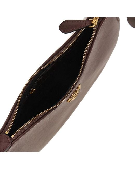 Pinko Brown Mini Love Bag Half Moon