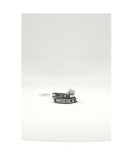 Dior White Dior J'Adior Woven Bracelet