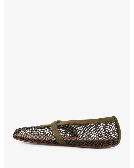 Alaïa White Mesh Ballet Flats