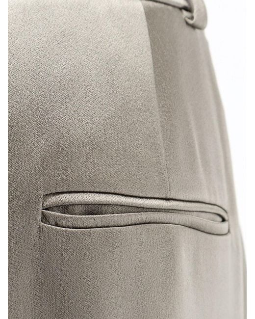 Alysi Gray Satin Trousers