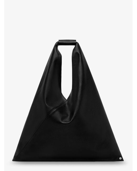 MM6 by Maison Margiela Black Japanese Triangular Tote Bag