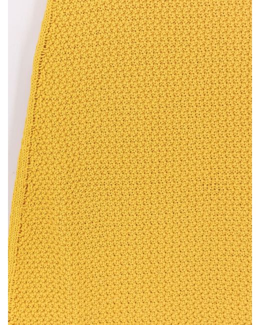 Laneus Yellow Cotton Dress